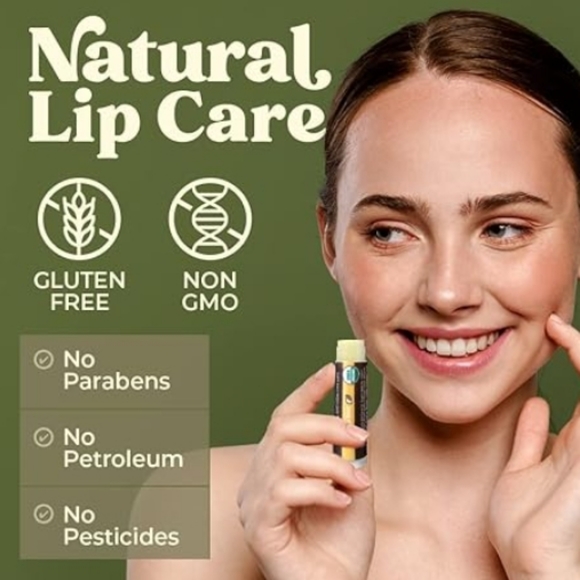 4 Pack Organic Best Lip Balm Repair Chapstick for Dry Cracked Lips Citrus Blast - Picture 3 of 7